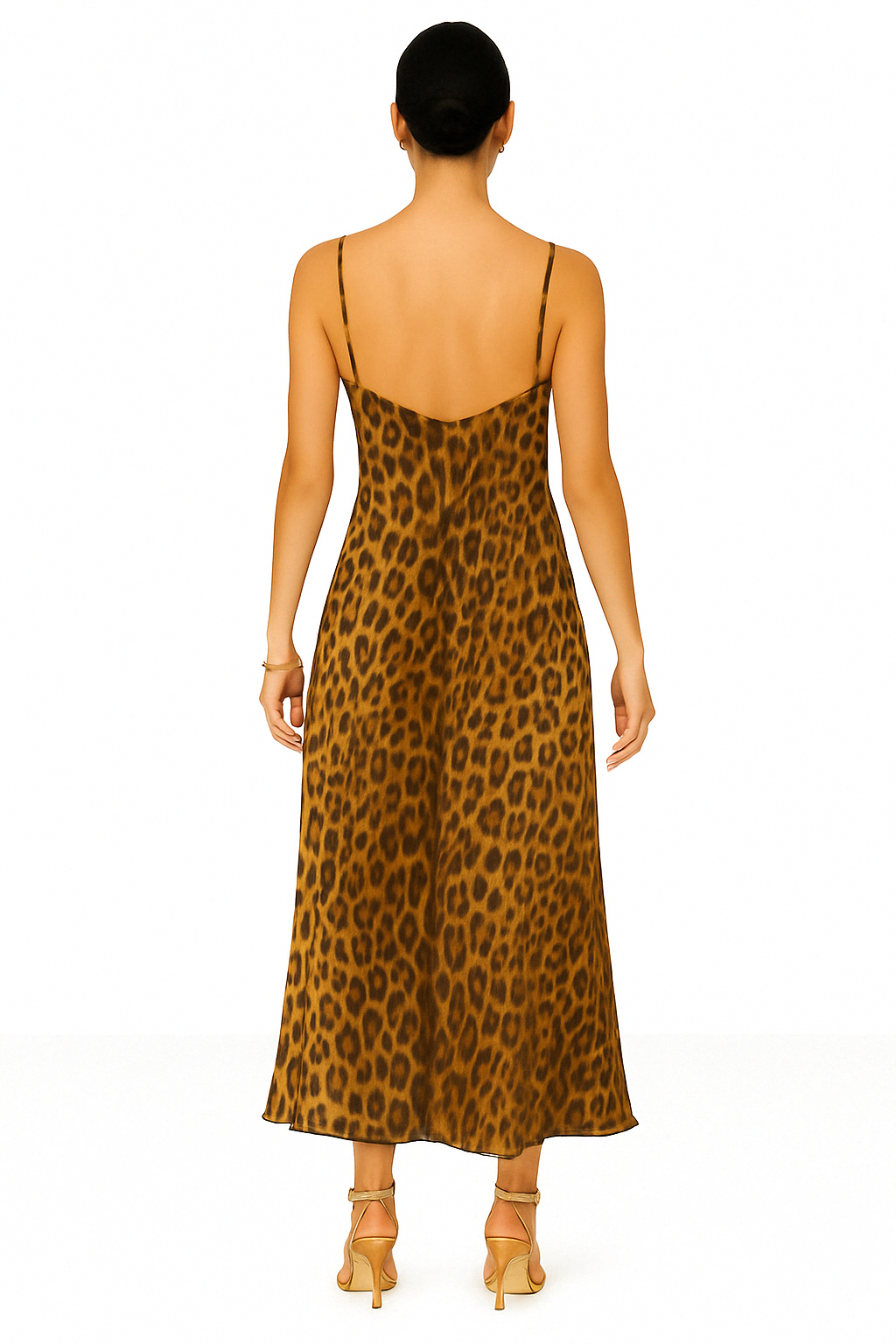 Robe maxi imprimé léopard
