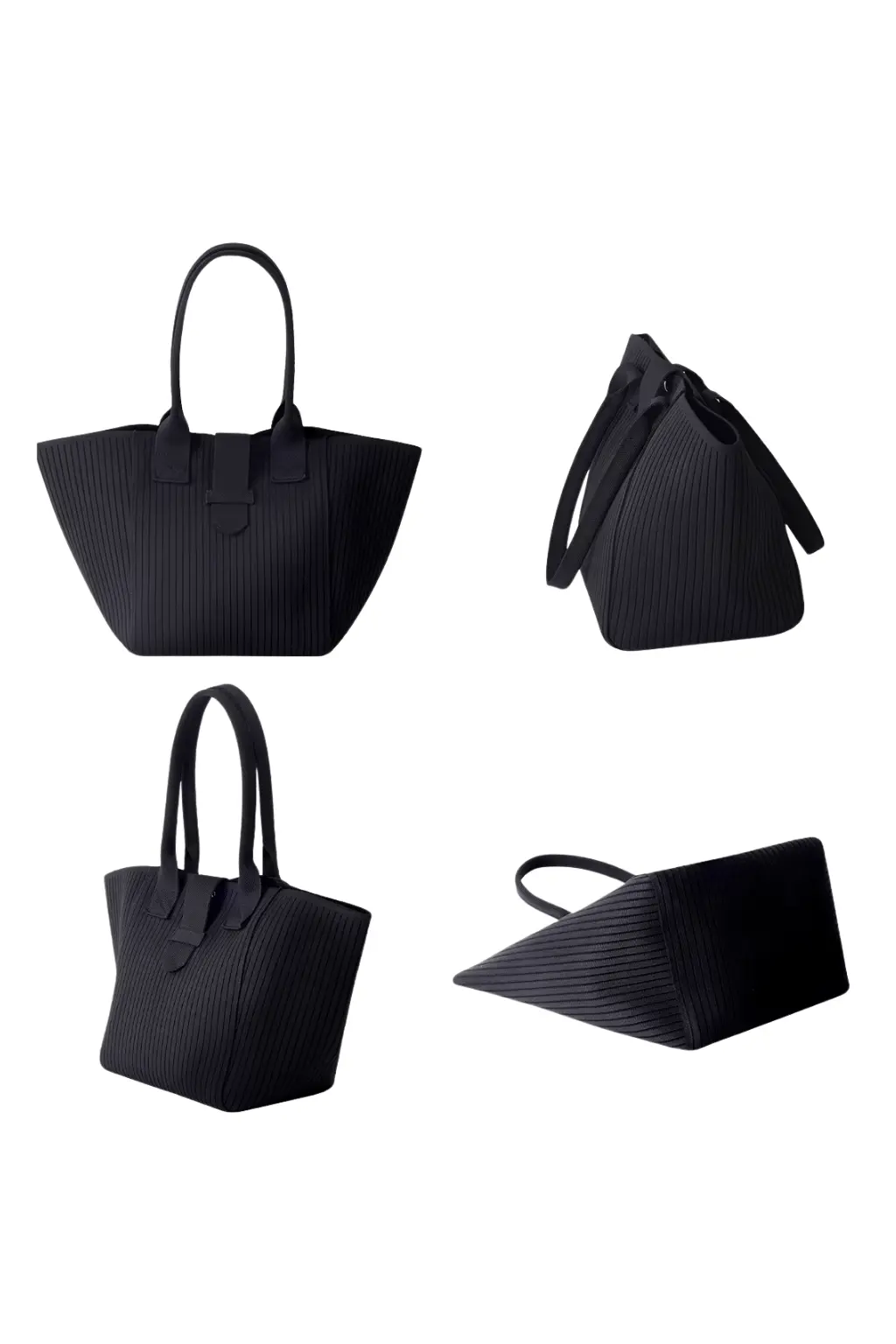 Sac Noir Élégant à Poignées en Cuir - Joly Period