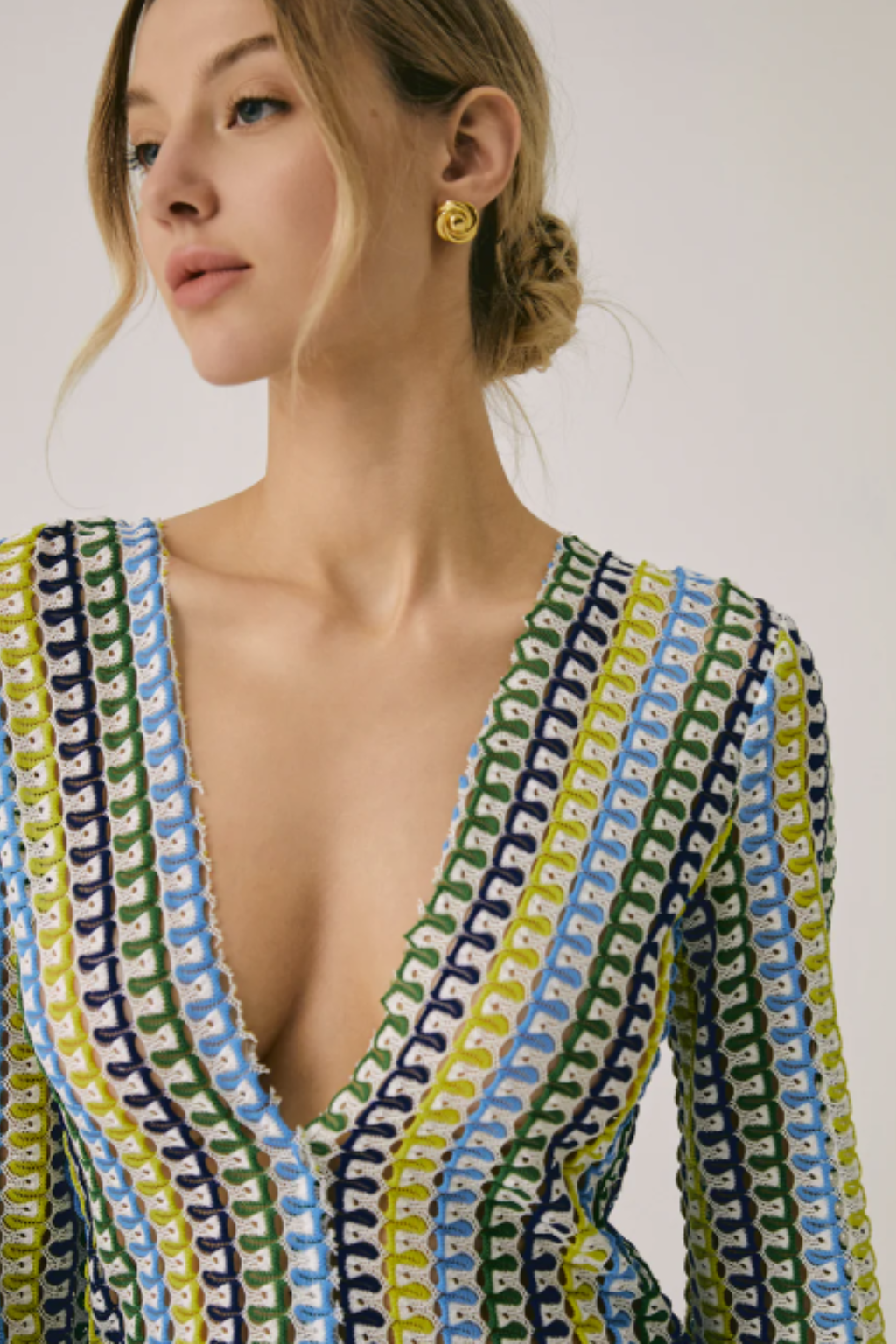 Robe longue colorée crochet