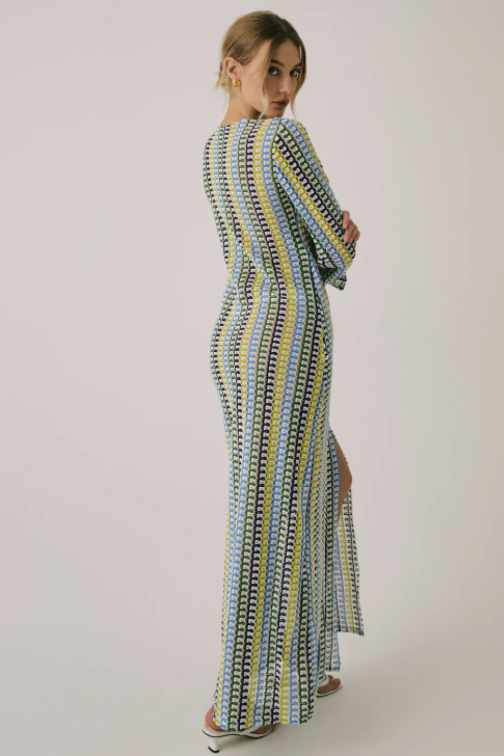 Robe longue colorée crochet