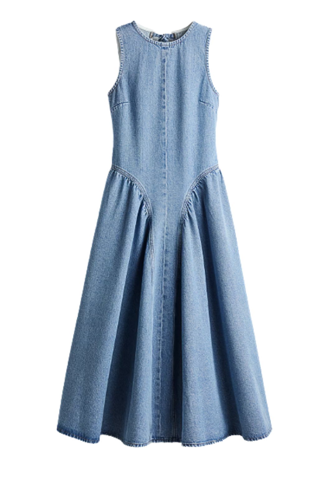 Robe en denim à dos ouvert