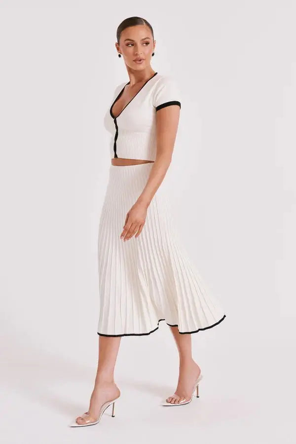 Ensemble Crop Top Jupe Plissée - Joly Period