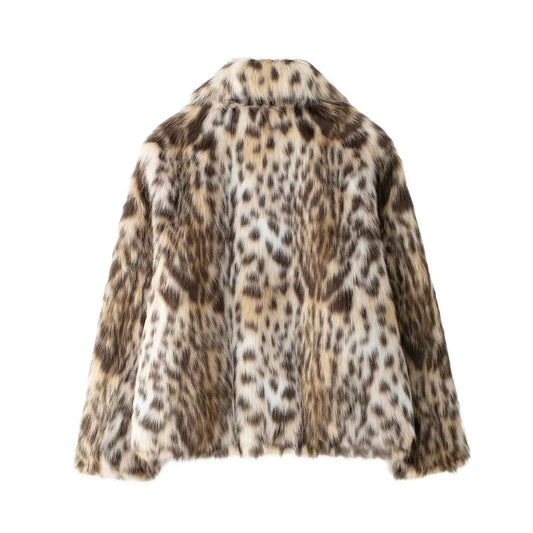 Veste Courte en Fausse Fourrure - Joly Léopard - Joly Period