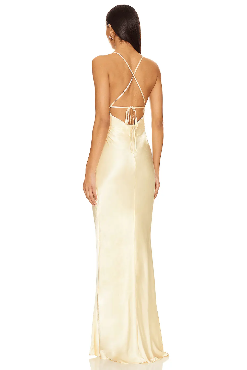 Robe Maxi Satinée Jaune - Joly Period