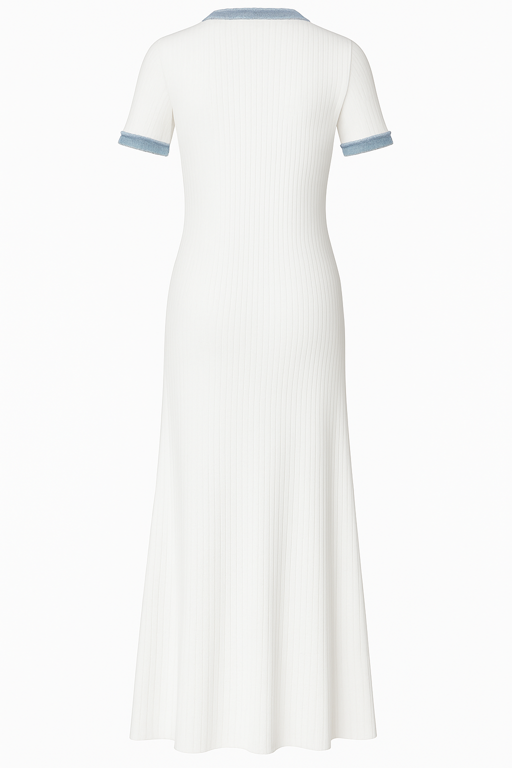 Robe midi en coton denim