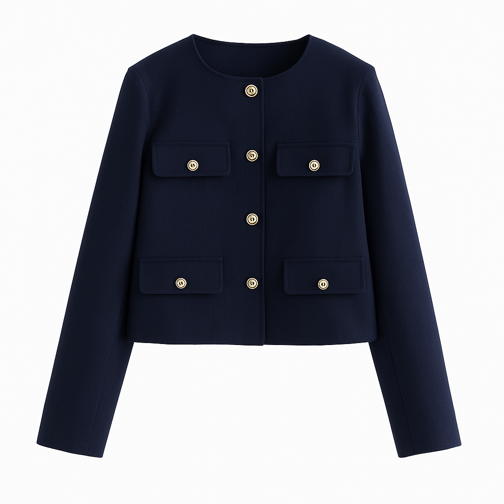 Veste Tailleur Noire Boutonnée - Joly Period