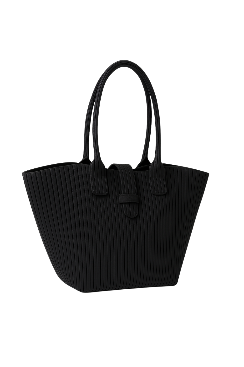 Sac Noir Élégant à Poignées en Cuir
