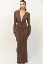 Robe Maxi V - Décolleté Paillettes - Joly Period