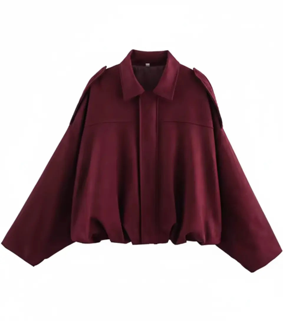 Veste Oversize en Suédine Kaki – Joly Vert Olive Joly Period