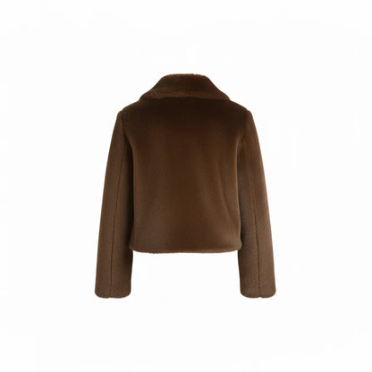 Manteau Court Fausse Fourrure  Marron - Joly Brun Épicé Joly Period