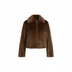 Manteau Court Fausse Fourrure  Marron - Joly Brun Épicé Joly Period