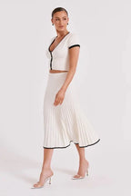 Ensemble Crop Top Jupe Plissée - Joly Period