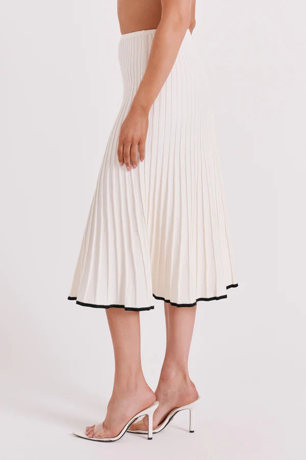 Ensemble Crop Top  Jupe Plissée