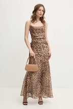 Robe maxi imprimé léopard Joly Period