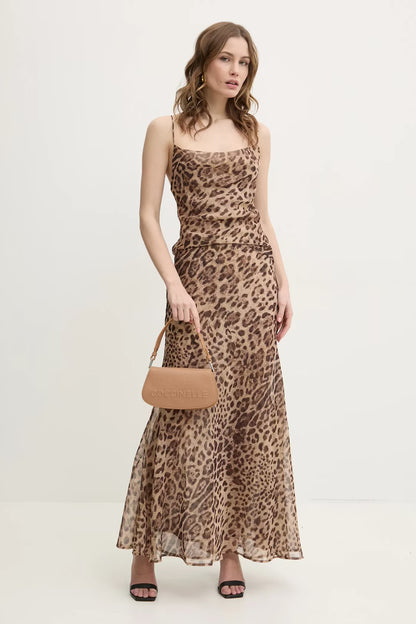 Robe maxi imprimé léopard Joly Period