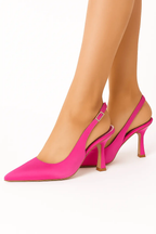 Talons Slingback Satiné Élégants - Joly Period