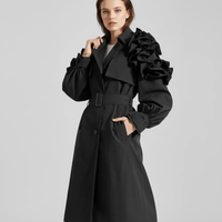 Trench Haute Couture – Joly Volants Noir - Joly Period