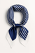 Foulard en Satin Bleu Marine à Rayures - Joly Period