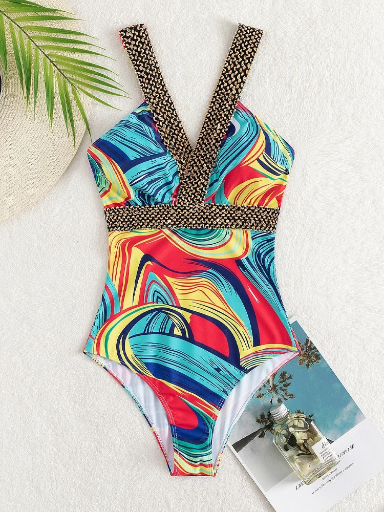 Maillot de Bain Gainant Coloré