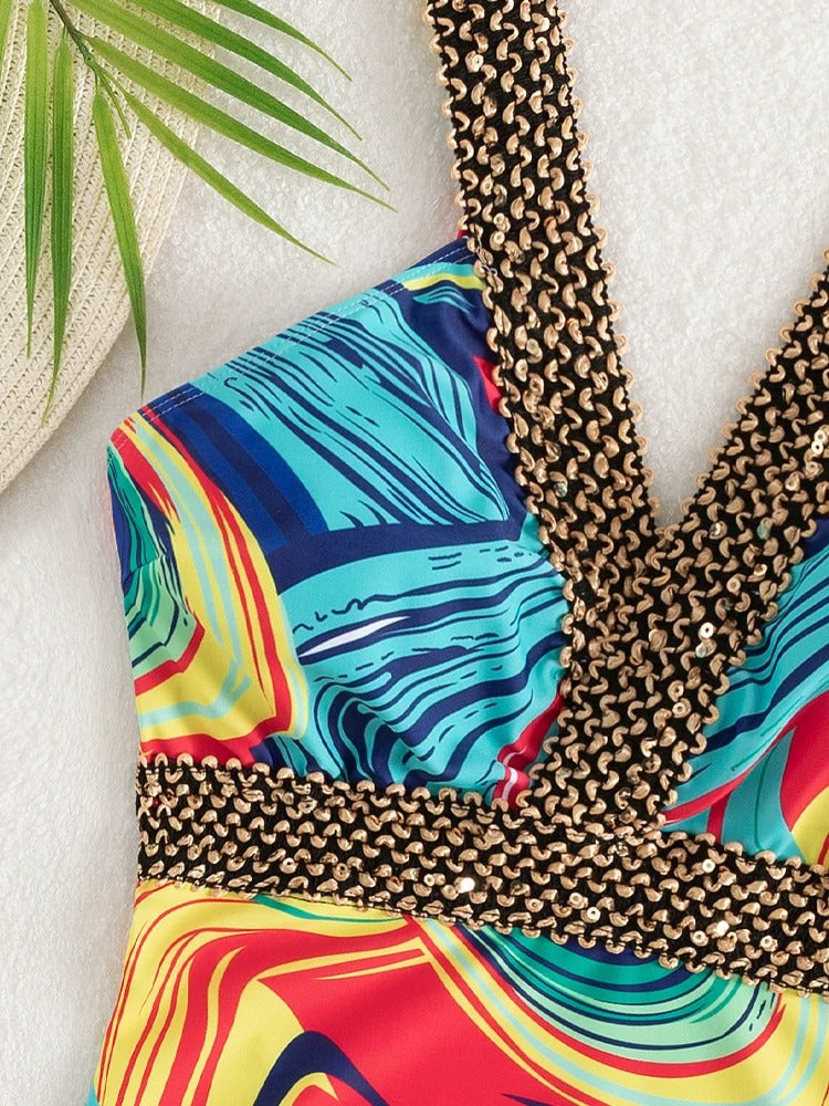 Maillot de Bain Gainant Coloré