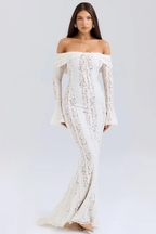 Robe Maxi Off - Shoulder en Dentelle - Joly Period