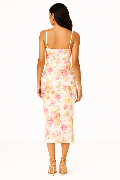 Robe longue fleurie