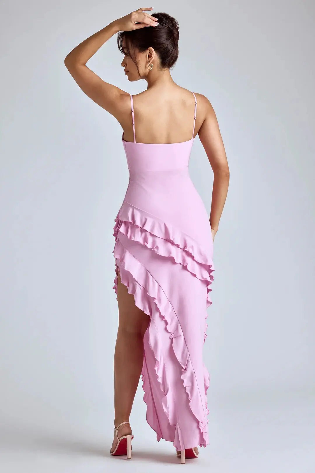 Robe Maxi à volants Rose - Joly Period