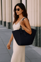 Sac Noir Élégant à Poignées en Cuir - Joly Period