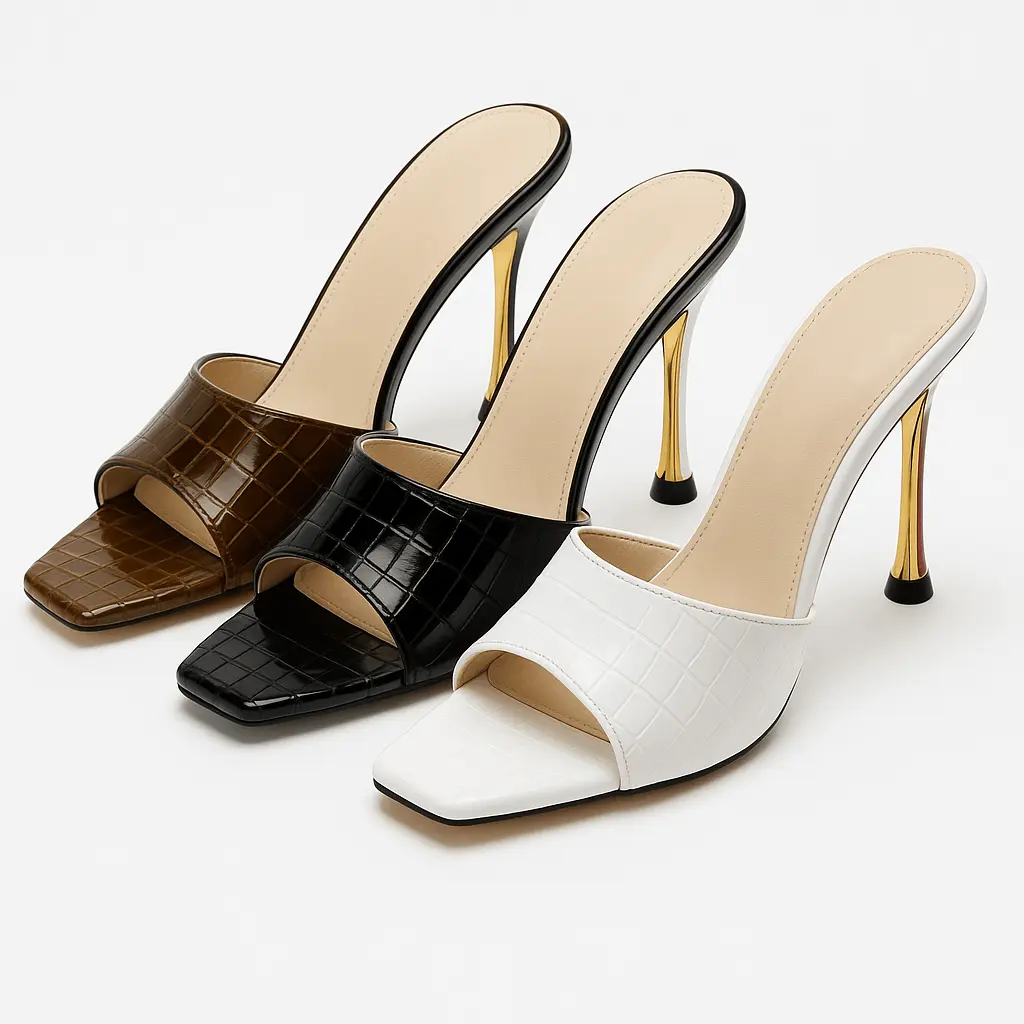 Talons Hauts Cuir Croco - Joly Period