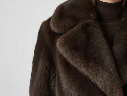 Manteau Fausse Fourrure - Joly Brun Épicé - Joly Period